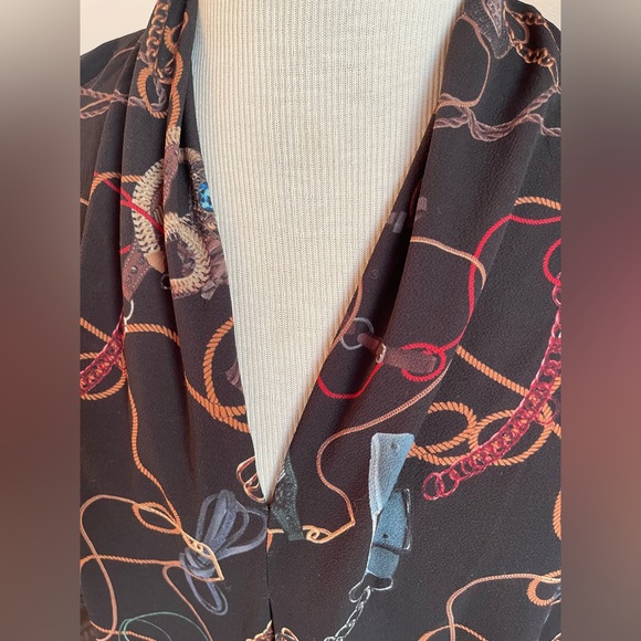 Isle by Melis Kozan Equestrian print blouse. - Picture 2 of 3